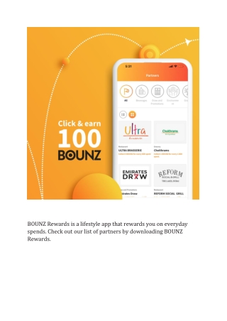 BOUNZ Rewards is a lifestyle app that rewards you on everyday spends