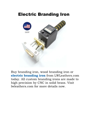 Electric Branding Iron