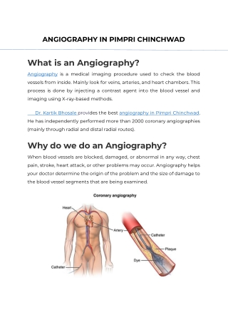 ANGIOGRAPHY IN PIMPRI CHINCHWAD