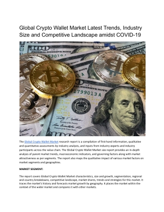 Global Crypto Wallet Market Latest Trends, Industry Size .