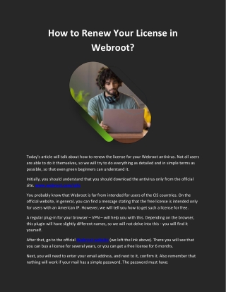 How to Renew Your License in Webroot?