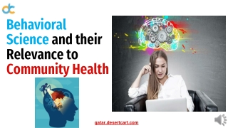 Behavioral Science and their Relevance to Community Health