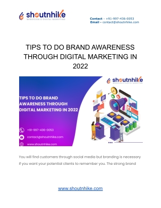 TIPS TO DO BRAND AWARENESS THROUGH DIGITAL MARKETING IN 2022