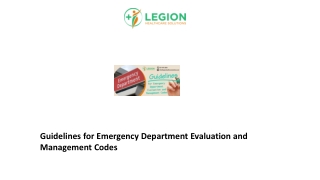 Guidelines for Emergency Department Evaluation and Management Codes