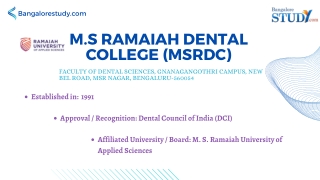 M.S Ramaiah Dental College (MSRDC)
