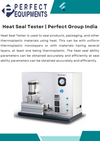 Heat Seal Tester | Perfect Group India