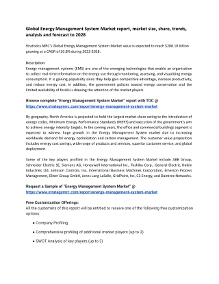 Energy Management System Market