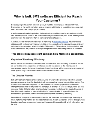 Why SMS Marketing is efficient to reach your customer_.docx