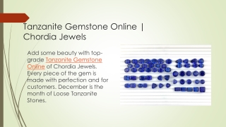 Tanzanite Gemstone Online