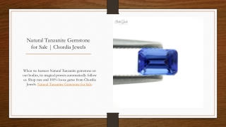 Natural Tanzanite Gemstone for Sale