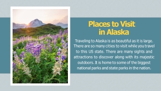 Places to Visit in Alaska