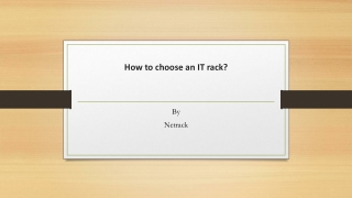 How to choose an IT rack