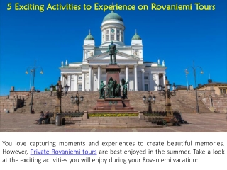 5 Exciting Activities to Experience on Rovaniemi Tours