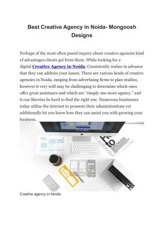 Best Creative Agency in Noida - Mongoosh Designs