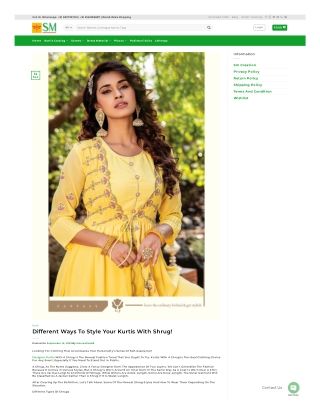 Different Ways To Style Your Kurtis With Shrug
