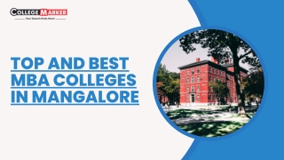 Top and Best MBA Colleges in Mangalore