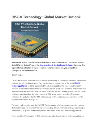 RISC-V Technology, Global Market Outlook