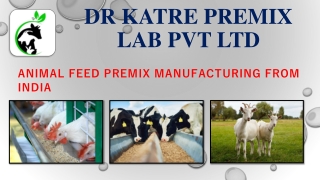 Animal feed Premix Manufacturing from India