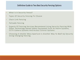 Definitive Guide to Two Best Security Fencing Options