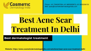 Best Acne Scar Treatment In Delhi