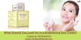What Should You Look for in a Brightening Day Cream