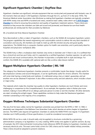 10 Quick Tips About large hyperbaric oxygen chambers