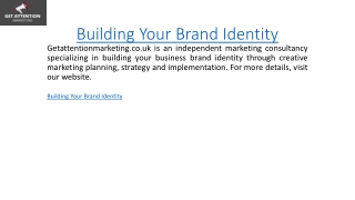 Building Your Brand Identity  Getattentionmarketing.co.uk