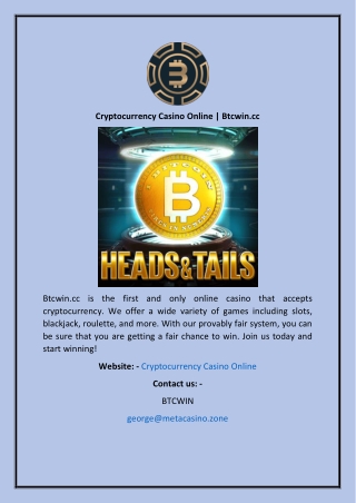 Cryptocurrency Casino Online | Btcwin.cc