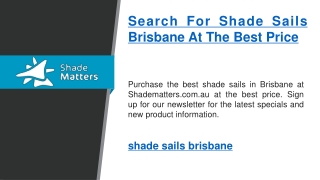 Search For Shade Sails Brisbane At The Best Price   Shade Matter