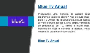 Blue Tv Anual   Bluetvcanais.app.br