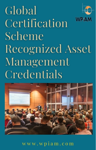 Global Certification Scheme Recognized Asset Management Credentials