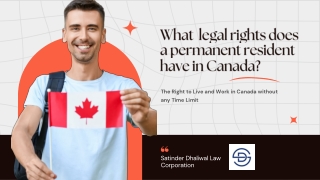 What rights does a permanent resident have in Canada