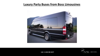 Luxury Party Buses from Boss Limousines