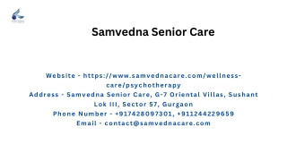 Mental Illness | Samvedna Senior Care