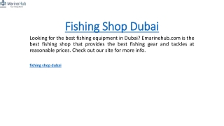 Fishing Shop Dubai  Emarinehub.com