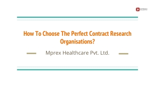 How To Choose The Perfect Contract Research Organisation?