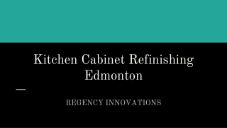 Kitchen Cabinet Refinishing Edmonton