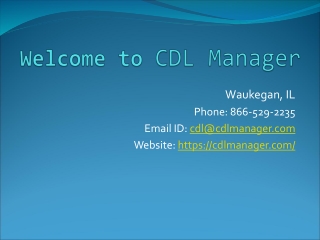 CDL Manager - CDL Management Software