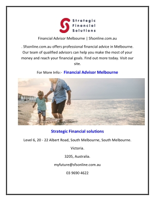 Financial Advisor Melbourne | Sfsonline.com.au