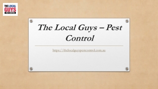 Pest Control Sydney | Thelocalguyspestcontrol.com.au