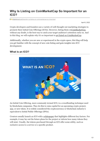 digitalnod.co-Why Is Listing on CoinMarketCap So Important for an ICO