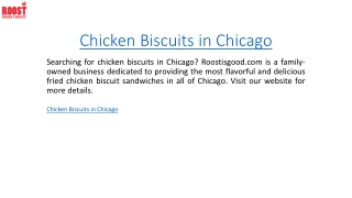 Chicken Biscuits in Chicago  Roostisgood.com