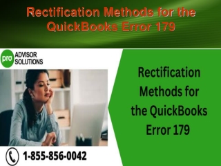 Rectification Methods for the QuickBooks Error 179