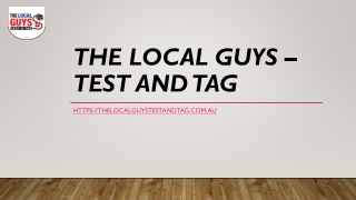 Test and Tag Brisbane | The Local Guys Test and Tag