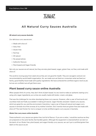 All Natural Curry Sauces Australia | All Natural Curry Sauces | Authentic Curry