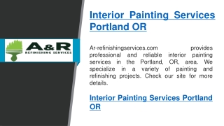 Interior Painting Services Portland OR   Ar-refinishingservices.com