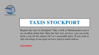 Taxis Stockport | Mmatransfers.com
