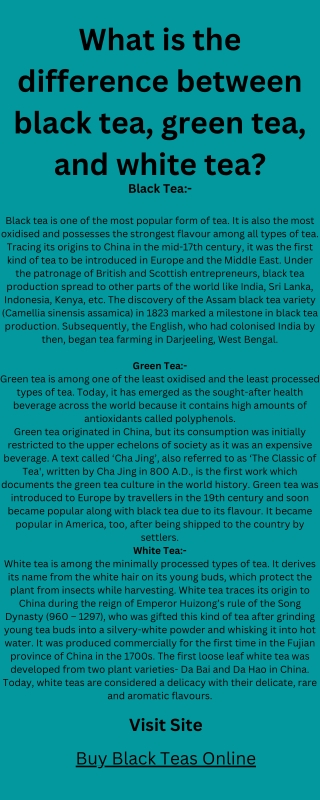 Buy Black Teas Online