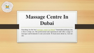 Massage Centre In Dubai | Jumeirahseasidespa.com