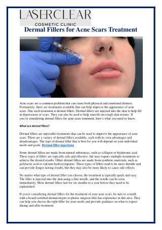 Dermal filler injections